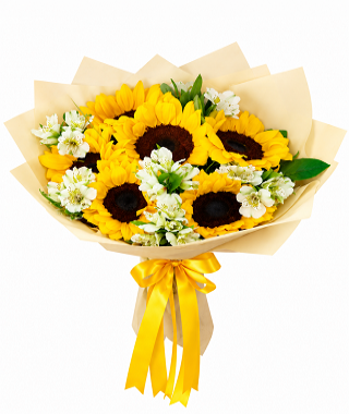 ramillete de girasoles