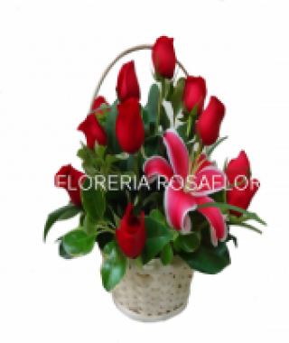 Cesta de rosas Importadas